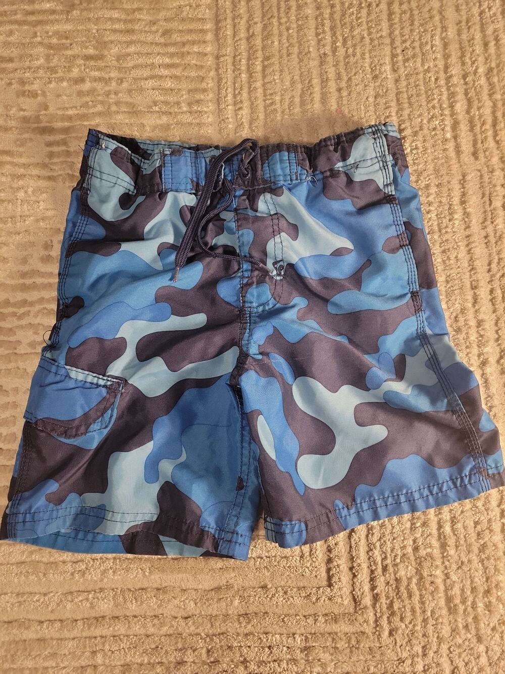 Kanu Surf Boys Quick Dry UPF 50+ Beach Swim Trunks Navy Camo Size 8 Small